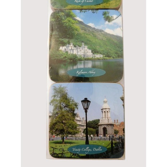 John Hinde Scenic Ireland Coasters 6 Pc Kylemore Bunratty Cliffs Moher Trinity - Picture 5 of 7